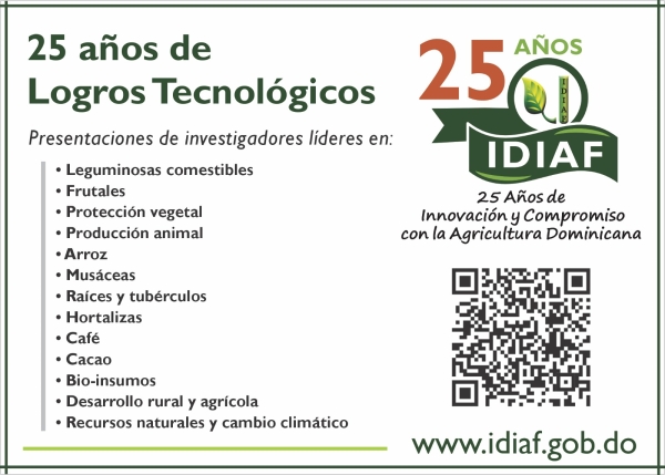 Idiaf celebra su 25 aniversario mostrando innovaciones tecnol&oacute;gicas para el desarrollo de la agricultura dominicana